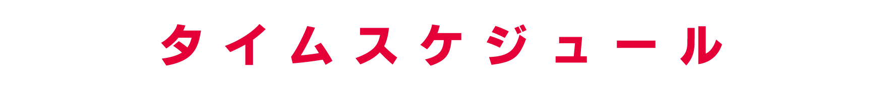 タイムスケジュール